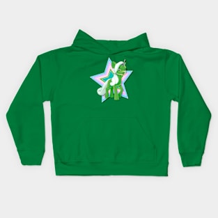 Super Star Green Unicorn Kids Hoodie
